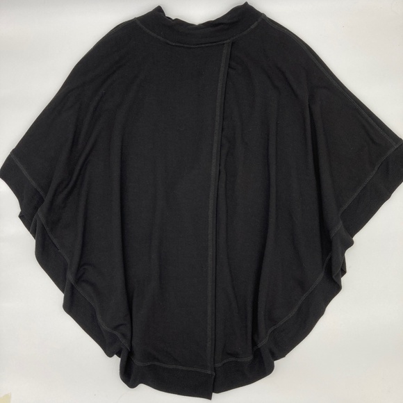 NWT Talbots Black Soft Knit Poncho Cape - Picture 5 of 7